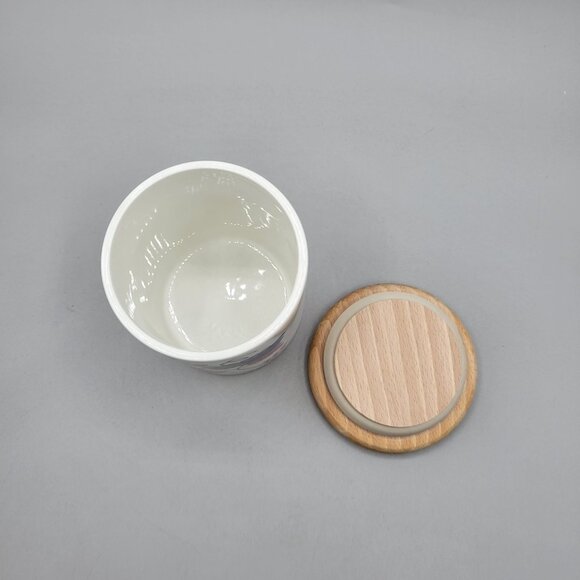 Portmeirion Welsh Dresser Hand-Painted Ceramic Jar With Wooden Lid Britain - Picture 6 of 8